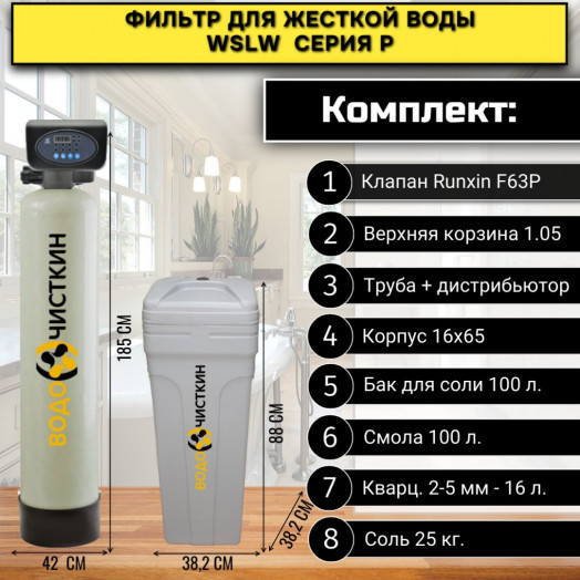 Фильтр для жесткой воды в частный дом WSLW 1665P Фильтр для жесткой воды в частный дом WSLW 1665P