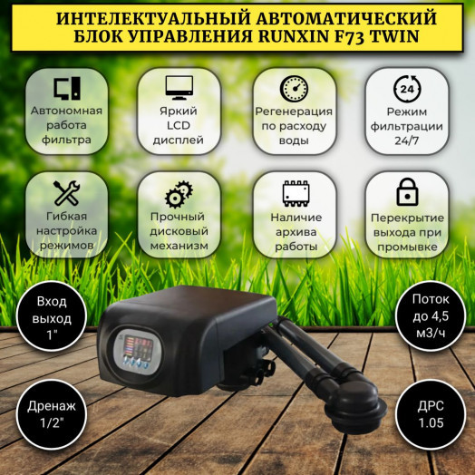 Установка умягчения воды непрерывного действия WSFT 0844-RX TWIN