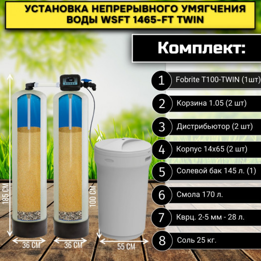 Установка непрерывного умягчения воды WSFT 1465/TW TWIN